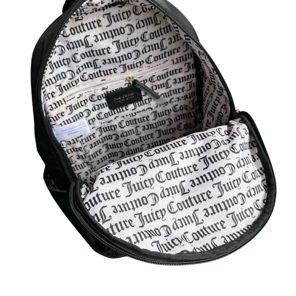 Juicy Couture Black Backpack with Floral Accents - Picture 5 of 7